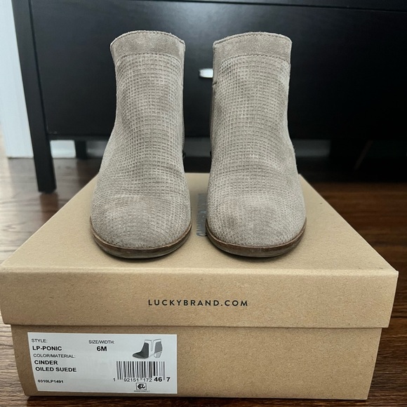 Lucky Brand Suede Ankle Booties - Picture 2 of 4